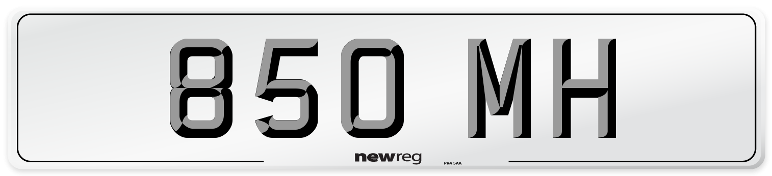850 MH Number Plate from New Reg